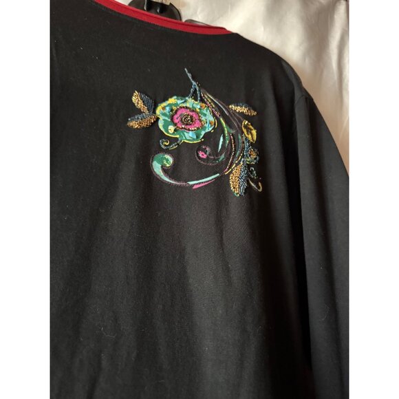 Double D Ranch 2XL Black Tunic Dress Embroidered Boho Hippie Western Mexican - Picture 10 of 15